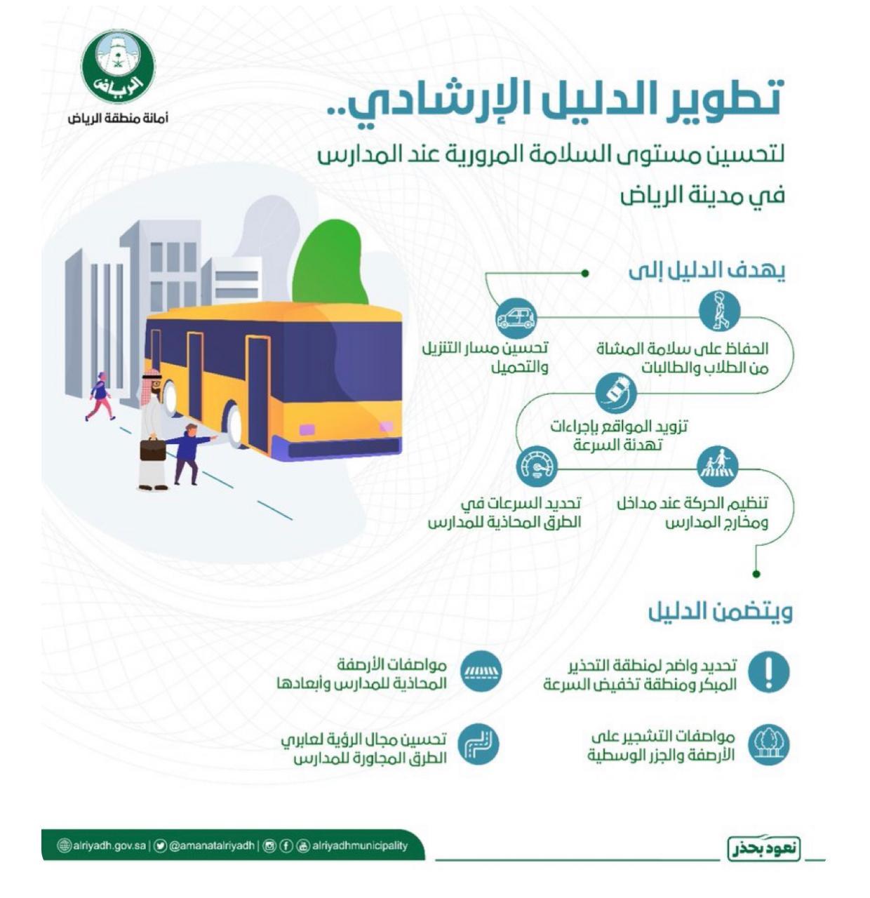 أمانة الرياض تطور دليل السلامة المرورية عند المدارس