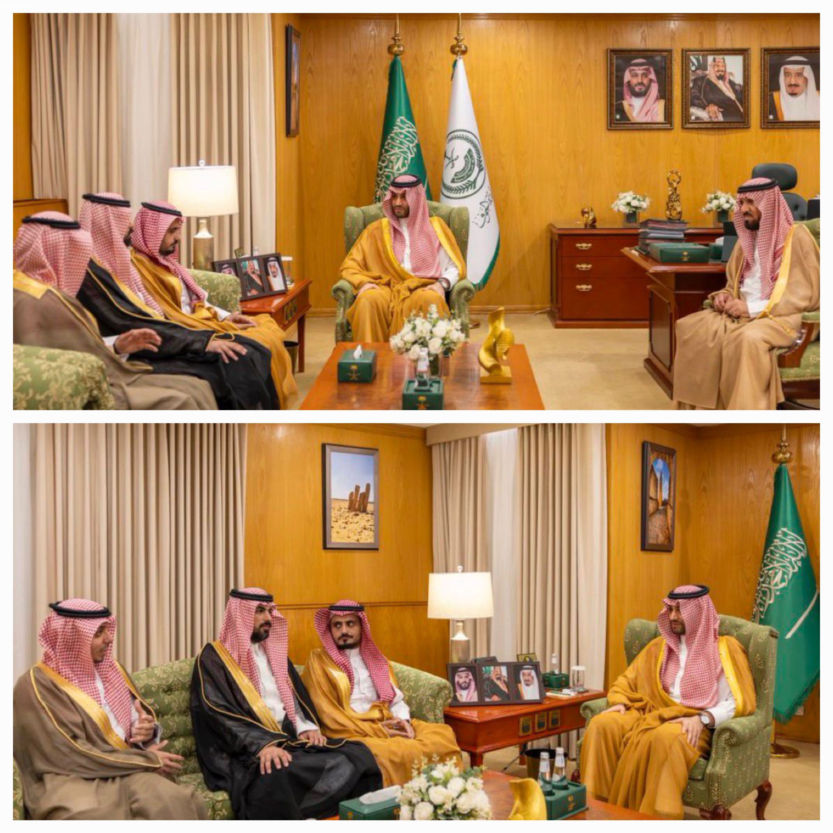 نائب امير الجوف يستقبل فريق معهد الادارة العامة ويكرم الفريق الطبي بمستشفى الأمير متعب 