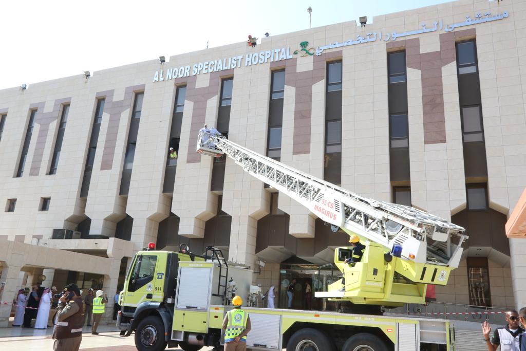 حريق وهمي  بمستشفى النور التخصصي يستنفر عدد من الجهات الحكومية