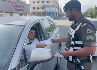 مرور قلوة يوزع منشورات توعوية  ضمن فعاليات أسبوع المرور العربي 2024