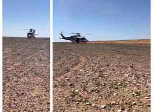 الإسعاف الجوي بالجوف ينقل مصابين من منطقة صحراوية إلى المستشفى في 13 دقيقة
