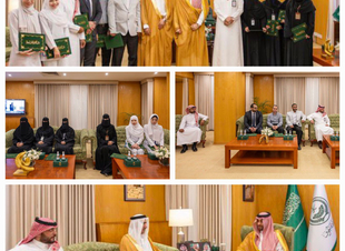 نائب امير الجوف يستقبل فريق معهد الادارة العامة ويكرم الفريق الطبي بمستشفى الأمير متعب 