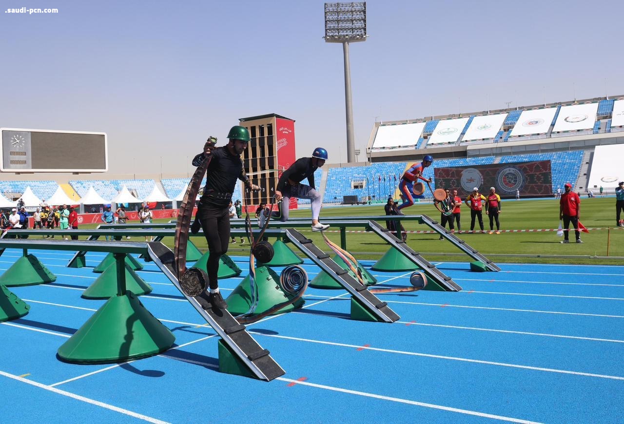 بطولة العالم لرياضة الإطفاء والإنقاذ تواصل منافساتها في يومها الثاني بسباق 100 متر حواجز