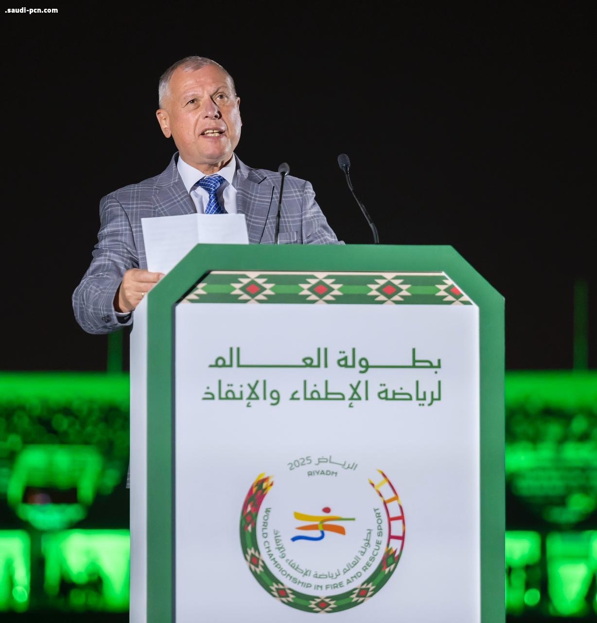 تحت رعاية الأمير عبدالعزيز بن سعود.. نائب وزير الداخلية المكلف يشهد حفل افتتاح بطولة العالم لرياضة الإطفاء والإنقاذ