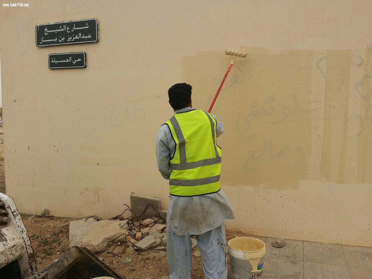 بلدية الهياثم تواصل معالجة التلوث البصري...