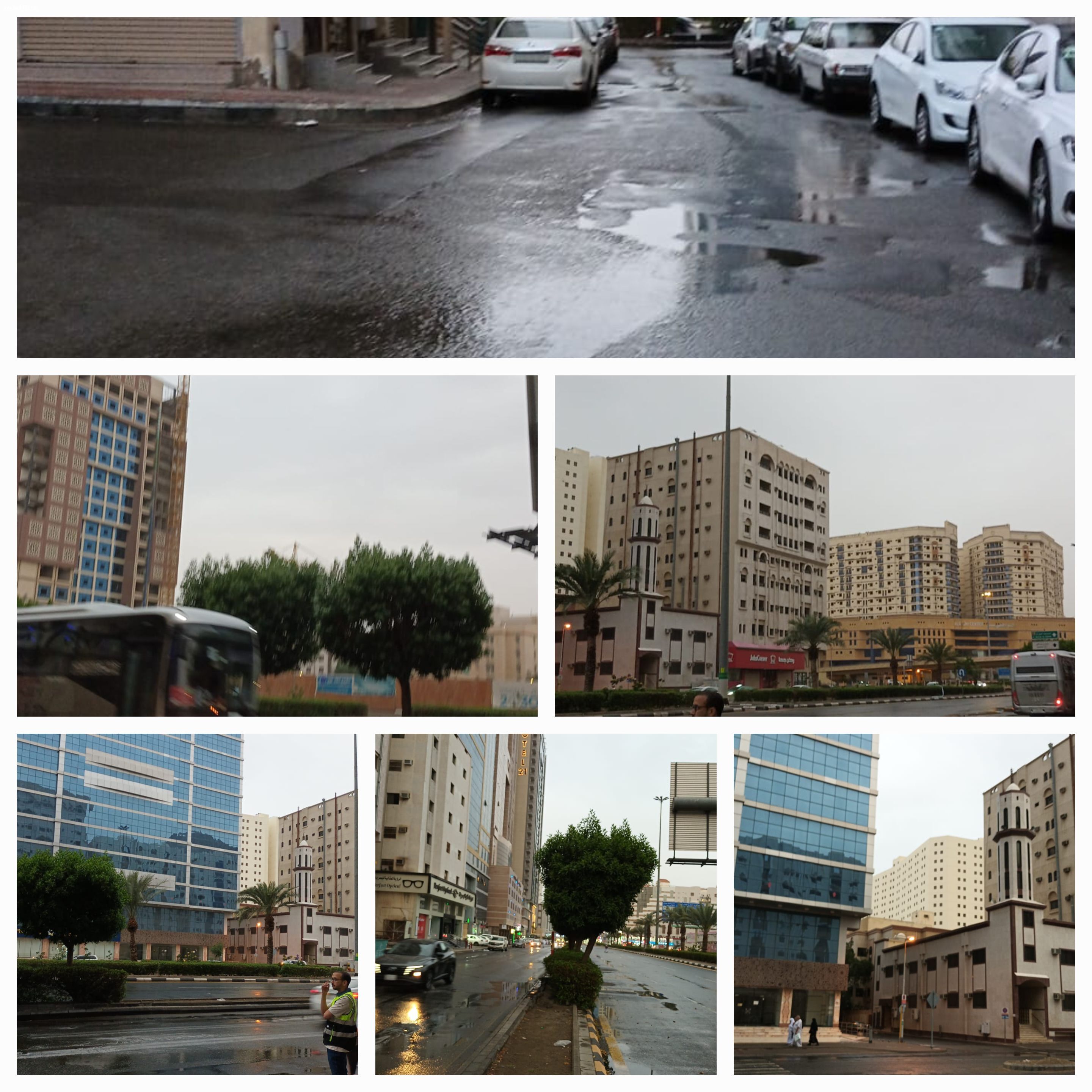 زخات مطر فجر اليوم على احياء مكة المكرمة