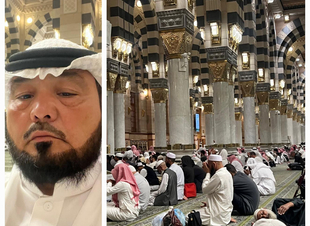 صلاة الاستسقاء في المسجد النبوي الشريف