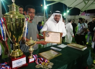 فريق أسيد بن حضير بطل بطولة شهداء الواجب 2 للدوائر الحكومية بنادي حي الحصمه