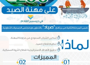 البيئة تطلق المرحلة الثانية من برنامج صياد بتدريب 200 شاب سعودي على مهنة الصيد
